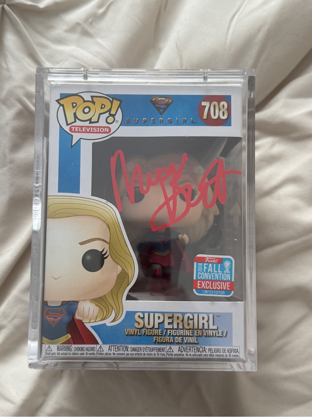 Melissa Benoist SIGNED Supergirl Funko Pop #708 JSA 2018 Con Exclusive